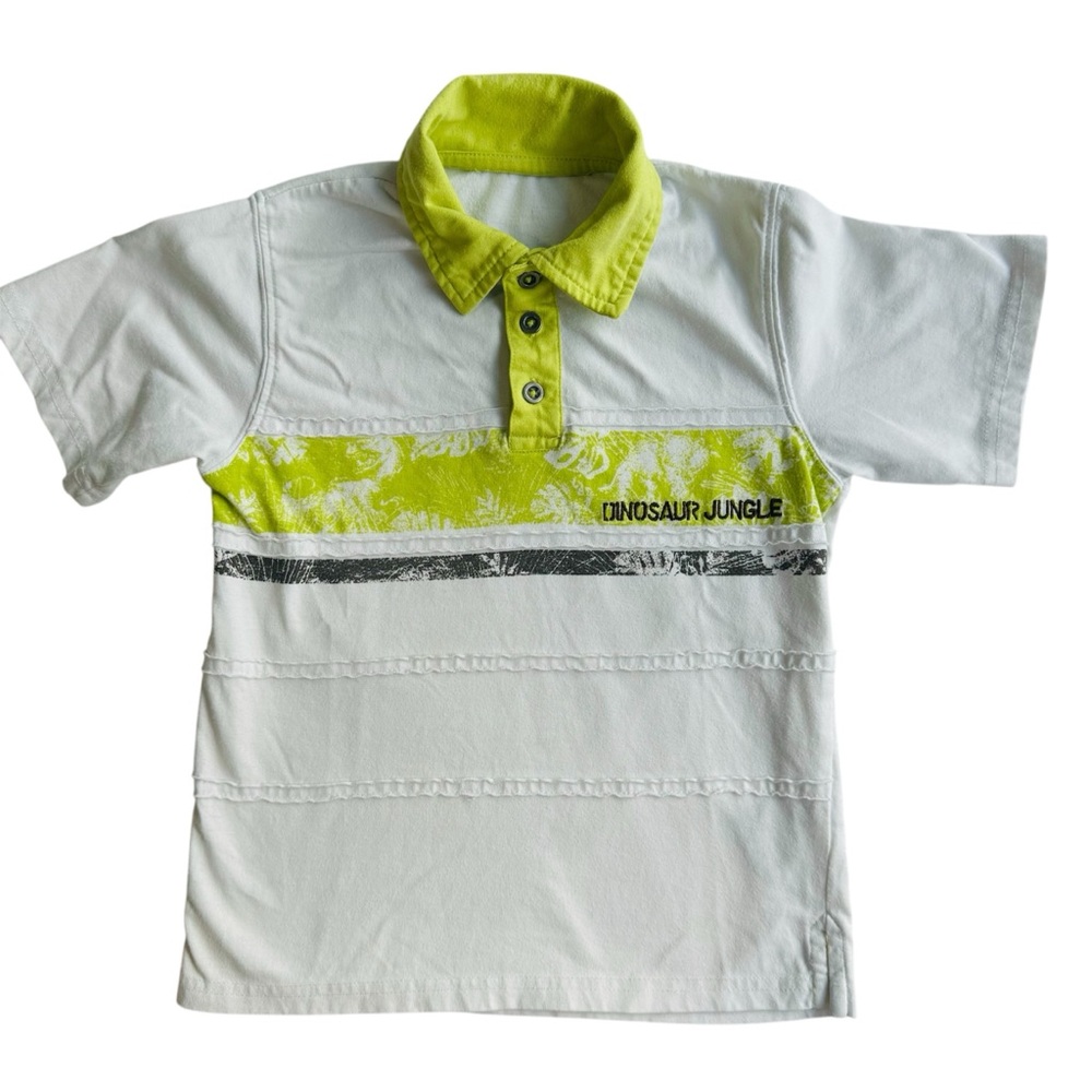 Kids White and Green Polo Shirt